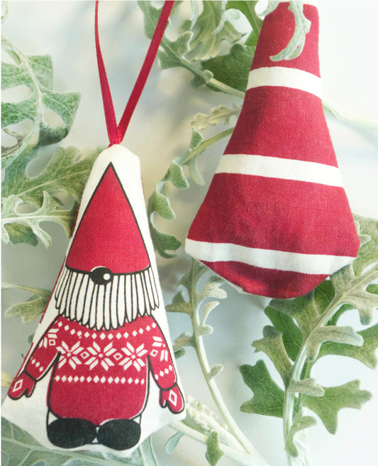 Cut and Sew Gnome Ornaments